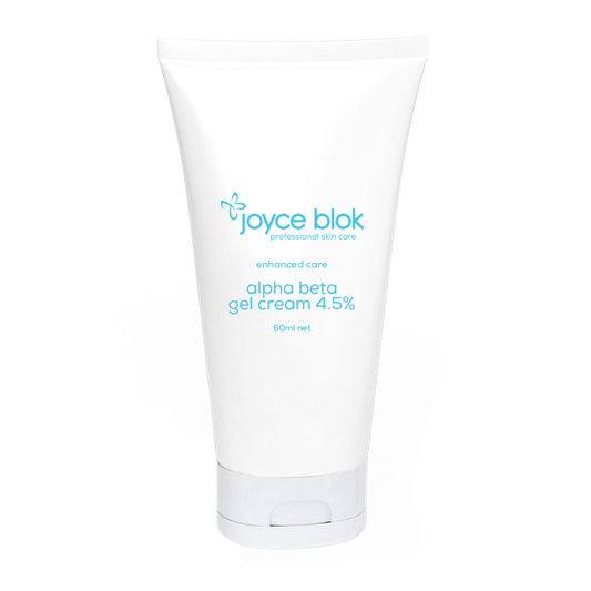 Product shot of a Joyce Blok 60ml Alpha Beta Gel Cream 4.5% Tube