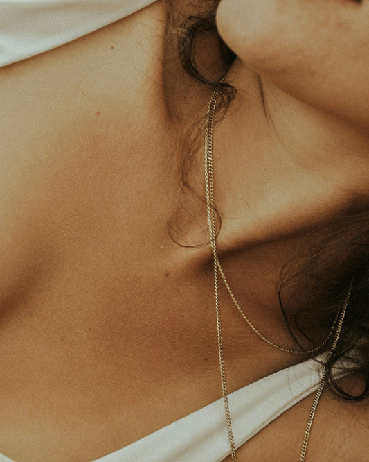 Image of a healthy neck and décolletage with minimal sun damage 